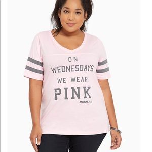 💞 Torrid Pink Mean Girls Football Tee